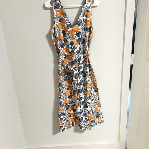 NWT Ann Taylor | Citrus Blossom Print Summer Linen Dress Women's Size 6 - Picture 8 of 8